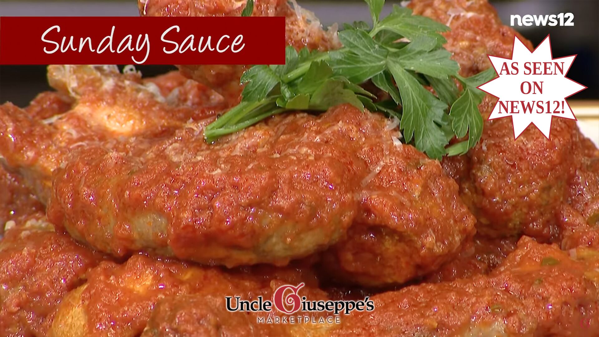 meatballs and sausage covered in tomato sauce