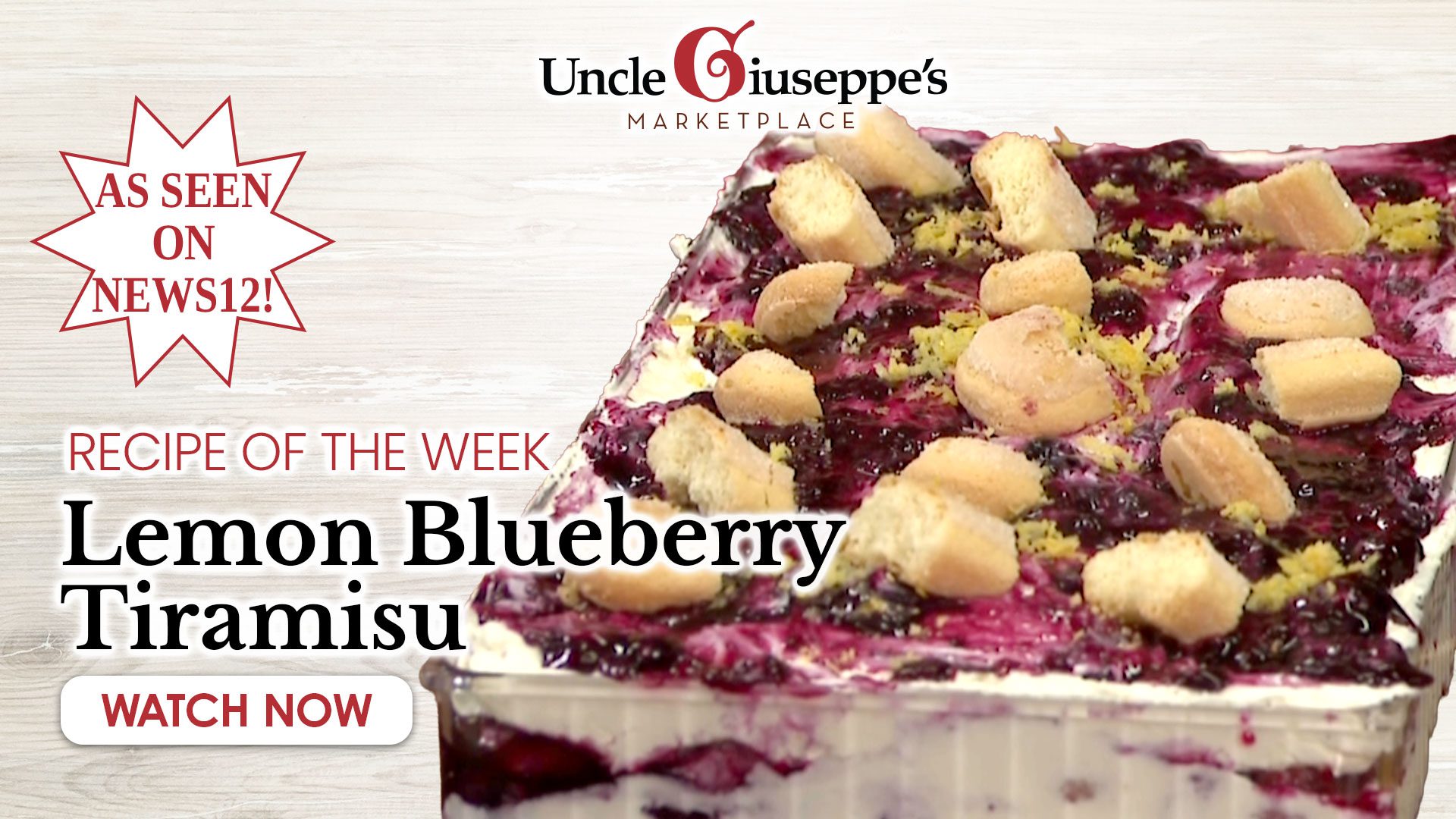 Uncle Giuseppe's Lemon Blueberry Tiramisu Recipe