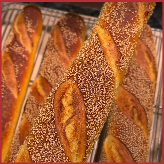 4 fresh bread loaves from the Uncle Giuseppe's oven 