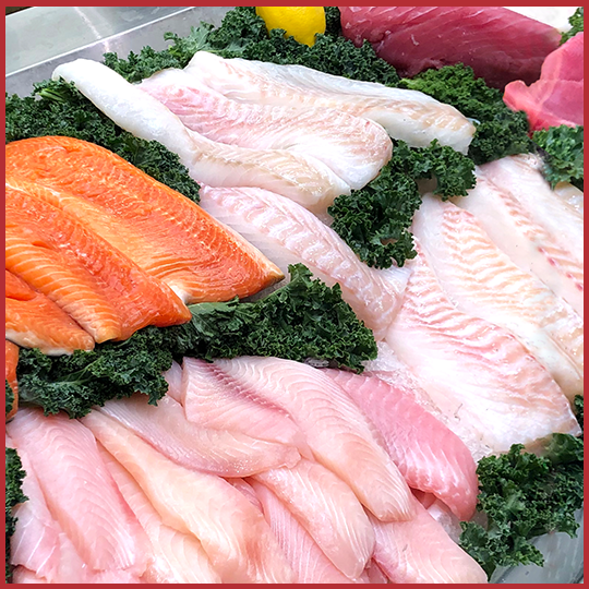 Close up of Uncle Giuseppe's fresh fish selection
