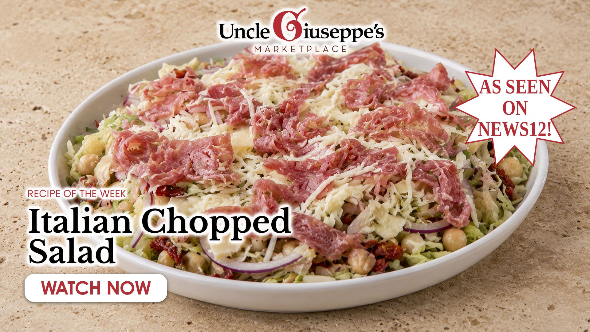 Uncle Giuseppe's Italian Chopped Salad, make it yourself or stop by one of our locations and have it made to order