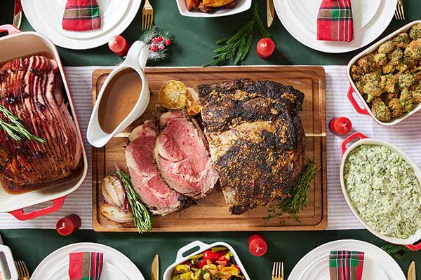 Italian Christmas catering dishes