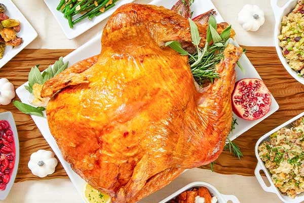 Thanksgiving turkey and holiday side dishes