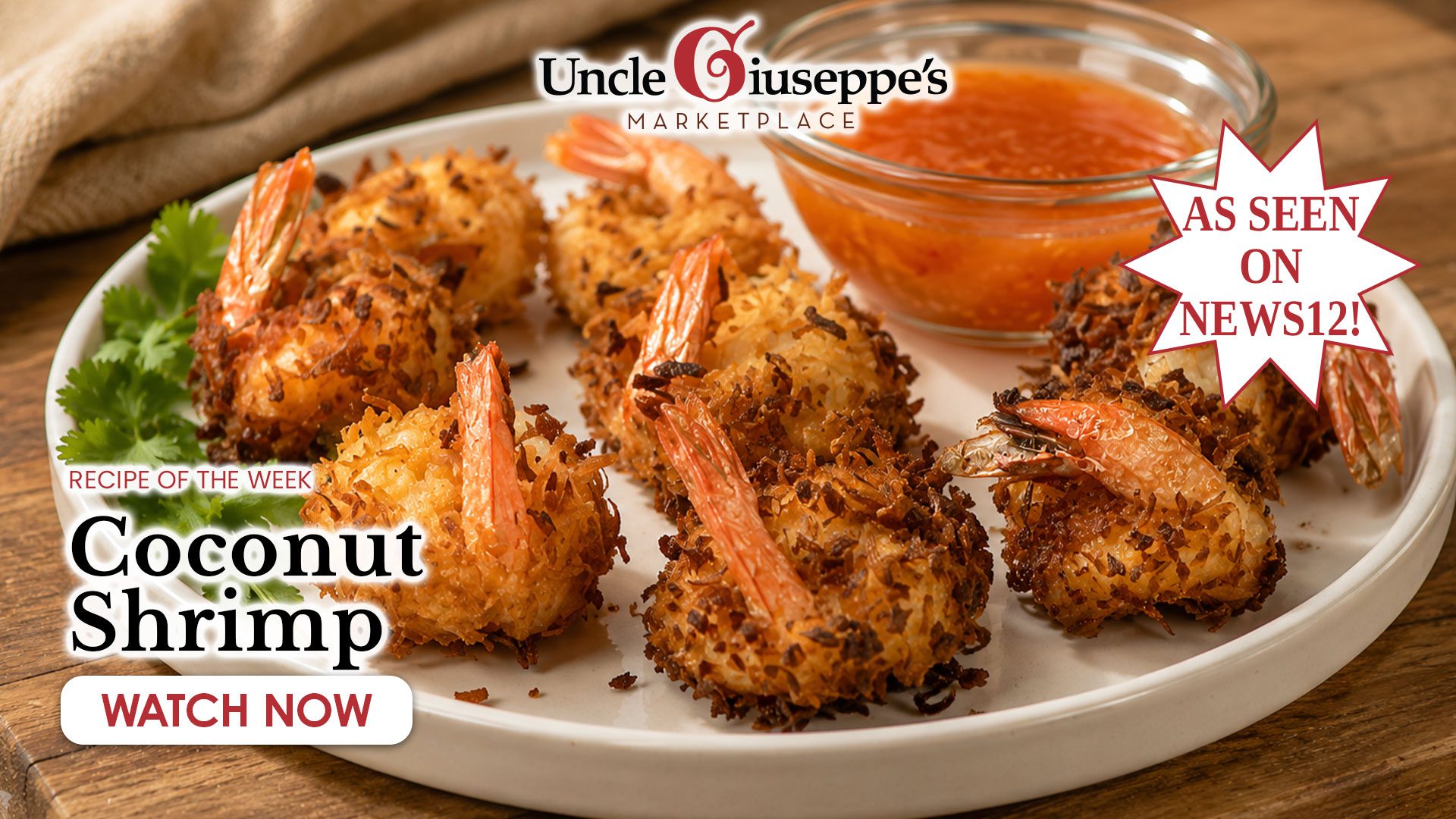 Learn how to make crispy coconut shrimp with Uncle Giuseppe's