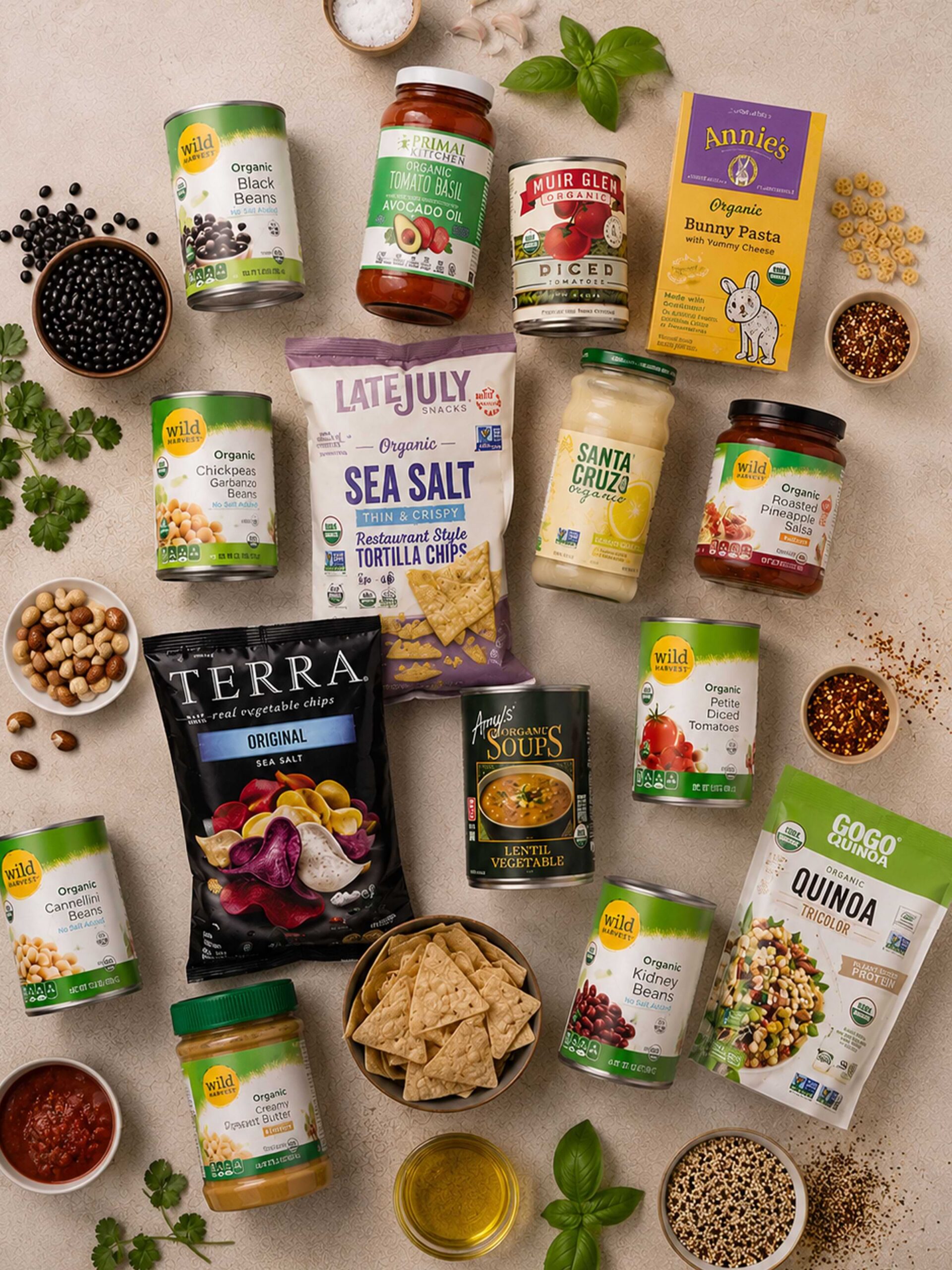 Certified organic, gluten-free, and plant-based grocery selections at Uncle Giuseppe's Marketplace in New Jersey