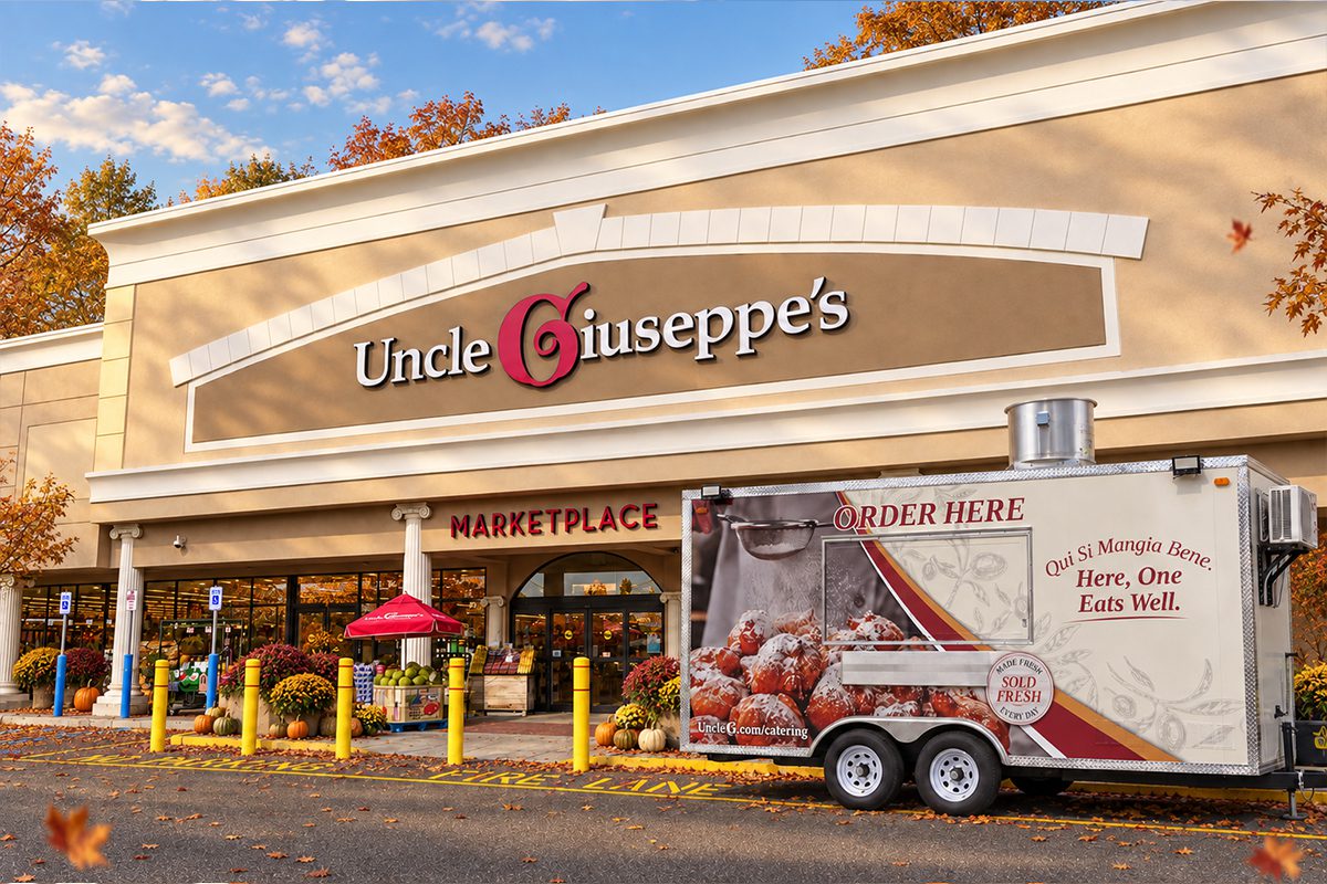 Uncle Giuseppe's food truck at the North Babylon marketplace