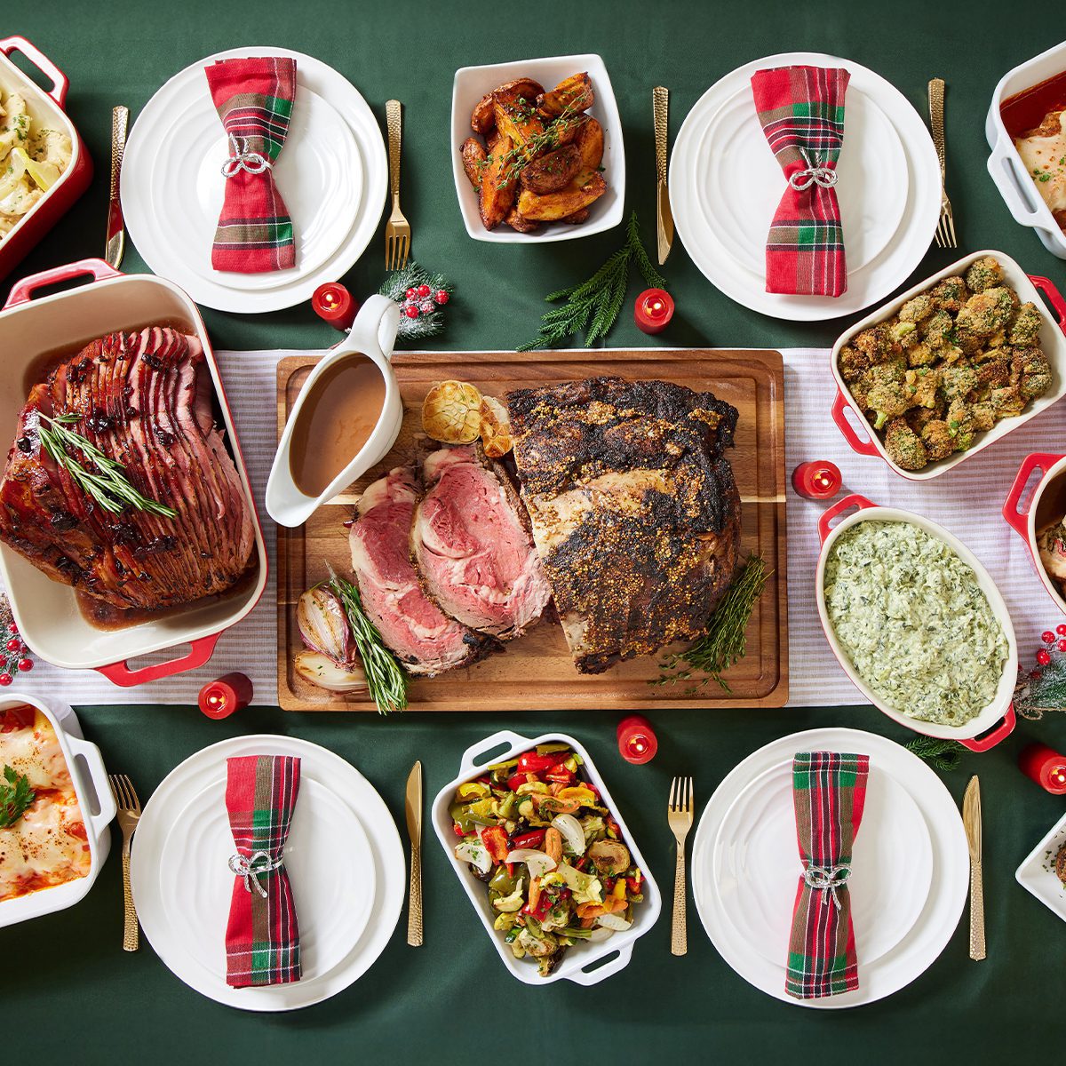 Uncle Giuseppe's Christmas catering spread for a company holiday celebration