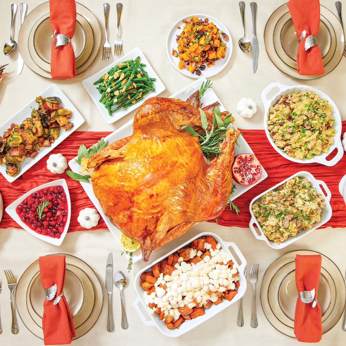 Uncle Giuseppe's Thanksgiving catering spread prepared for an office gathering