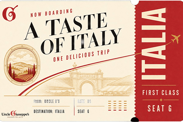 A Taste of Italy — Uncle Giuseppe’s eGift card